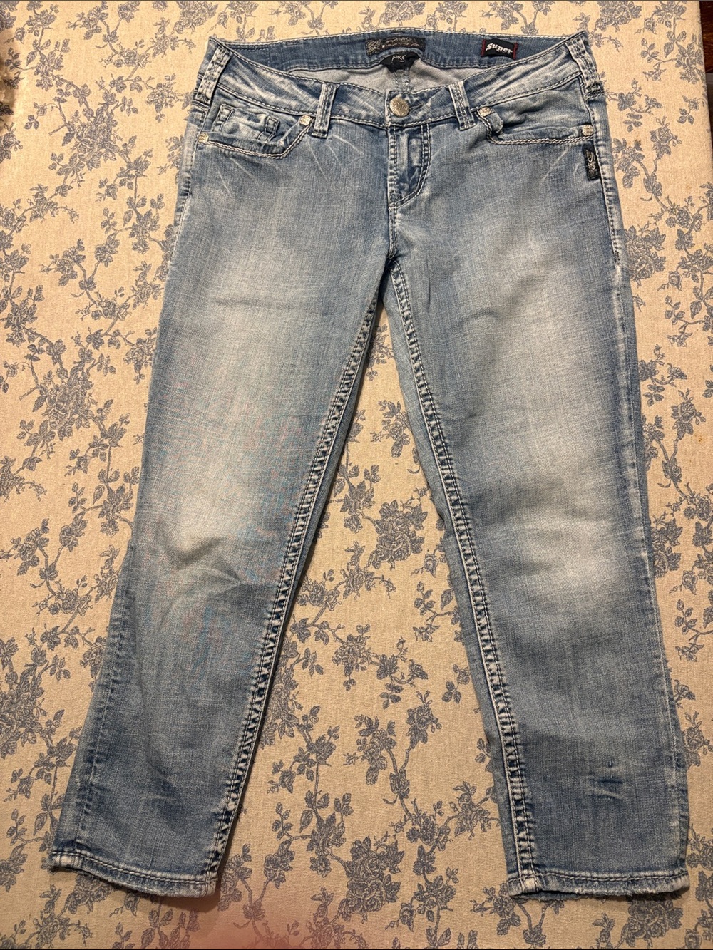 Silver super stretch Women's Light Blue Skinny Jeans